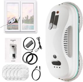 White Window Cleaning Robot W200; Automatic Window Cleaner Robot 11.8" x 5.9" x 3.7"; 40ml Robot Window Cleaner; Window Vacuum Cleaner with with