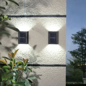 Outdoor Solar Deck Lights Path Garden Patio Pathway Stairs Step Fence Lamp 2pcs (Color: as picture)